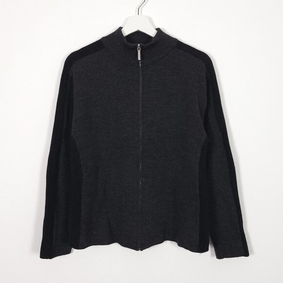 Vintage Wool Blend Zip Sweater Made in USA - Picture 1 of 8